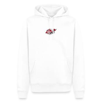 Roter Koi Fisch Illustration - Männer Premium Bio Hoodie - Weiß - Vorne - Nico (187cm)