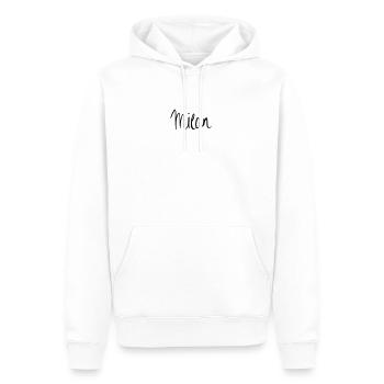 Milan - Men’s Premium Organic Hoodie - white - Front - Nico (187cm)