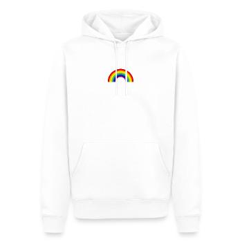 regenbogen - Männer Premium Bio Hoodie - Weiß - Vorne - Nico (187cm)