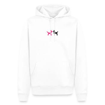un caniche et un ballon-caniche - Sweat à capuche Premium bio Homme - blanc - Devant - Nico (187cm)