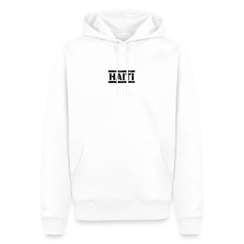 Haïti - Sweat à capuche Premium bio Homme - blanc - Devant - Nico (187cm)