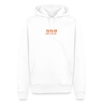 Santiago - Sweat à capuche Premium bio Homme - blanc - Devant - Nico (187cm)