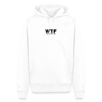 WTF shaped this body - Männer Premium Bio Hoodie - Weiß - Vorne - Nico (187cm)