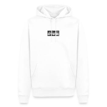 Manga Comic Future City Skyline - Männer Premium Bio Hoodie - Weiß - Vorne - Nico (187cm)