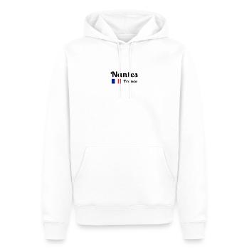 Nantes France- Stylish prints - Men’s Premium Organic Hoodie - white - Front - Nico (187cm)