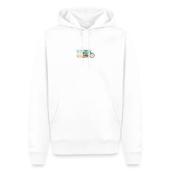 Bike Stripes auf Bold Horizon - Männer Premium Bio Hoodie - Weiß - Vorne - Nico (187cm)