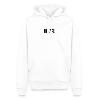 house musik - Männer Premium Bio Hoodie - Weiß - Vorne - Nico (187cm)
