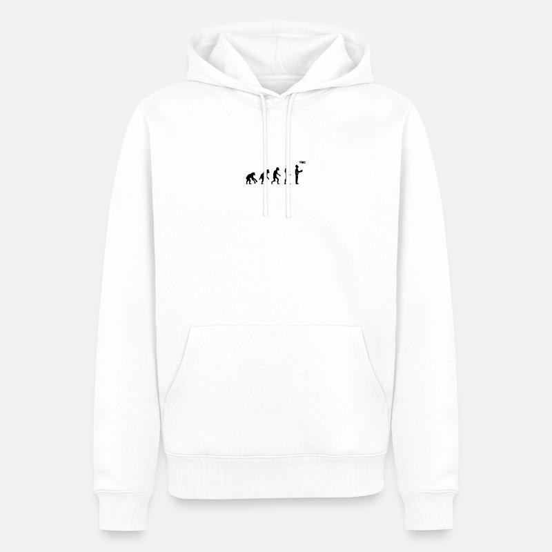 Drohnen Pilot Evolution Entwicklung lustig Design - Männer Premium Bio Hoodie - Weiß