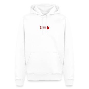 POISSON. POISSON D'AVRIL. VACANCES. ETE. HUMOUR - Sweat à capuche Premium bio Homme - blanc - Devant - Nico (187cm)
