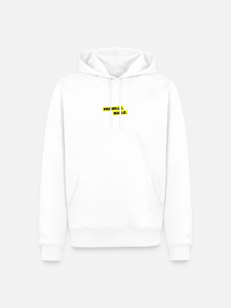 Promille, Malle - Männer Premium Bio Hoodie - Weiß