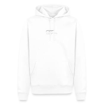 Entspannen - Verb - Definition - Männer Premium Bio Hoodie - Weiß - Vorne - Nico (187cm)