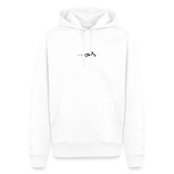 Moto à battement de cœur - Sweat à capuche Premium bio Homme - blanc - Devant - Nico (187cm)