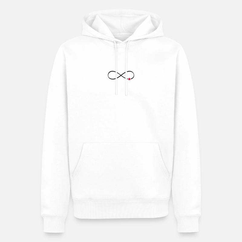 Stern Unendlichkeit Symbol Unendlichkeitszeichen - Männer Premium Bio Hoodie - Weiß