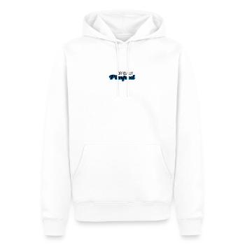 Officially Pimped - Männer Premium Bio Hoodie - Weiß - Vorne - Nico (187cm)
