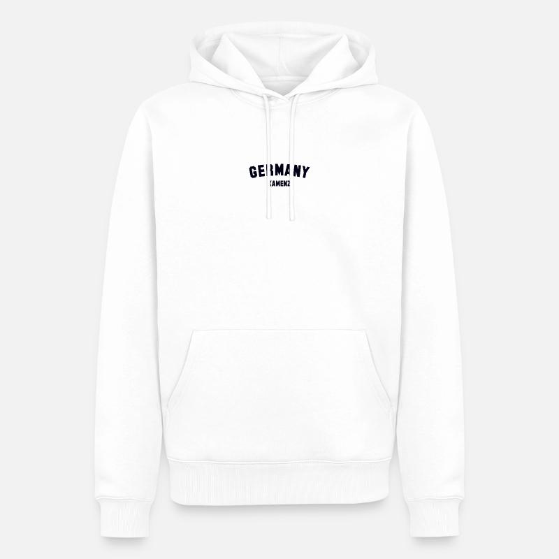 KAMENZ - Sweat à capuche Premium bio Homme - blanc