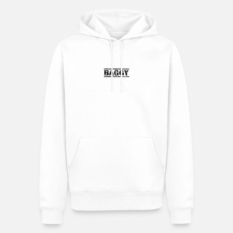 Ample - Sweat à capuche Premium bio Homme - blanc