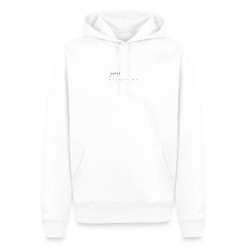Laufen - Définition amusante du verbe transcription phonétique - Sweat à capuche Premium bio Homme - blanc - Devant - Nico (187cm)