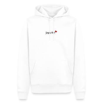 CHRISTMAS. MERRY CHRISTMAS. MERRY CHRISTMAS. FIR. NATURE. - Men’s Premium Organic Hoodie - white - Front - Nico (187cm)