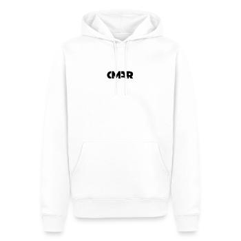 Omar Nom Arabe Prénom Cadeau - Sweat à capuche Premium bio Homme - blanc - Devant - Nico (187cm)