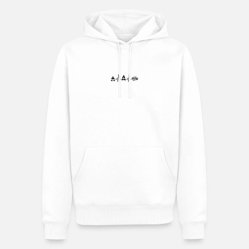 puls bier chillmal - Männer Premium Bio Hoodie - Weiß