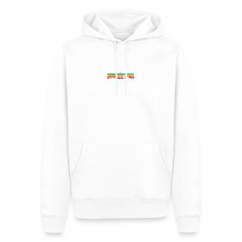 Lebendige Skyline-Streifen - Männer Premium Bio Hoodie - Weiß - Vorne - Nico (187cm)