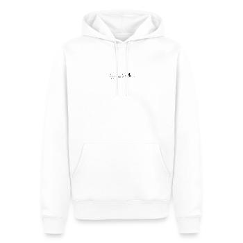 Herzschlag Vater und Tochter - Männer Premium Bio Hoodie - Weiß - Vorne - Nico (187cm)