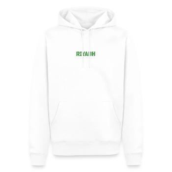 Riyad - Sweat à capuche Premium bio Homme - blanc - Devant - Nico (187cm)