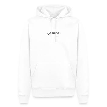 gamer schild Herzschlag Logo Symbol gaming Liebe - Männer Premium Bio Hoodie - Weiß - Vorne - Nico (187cm)