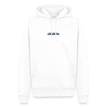 JOUR PRÉFÉRÉ - Sweat à capuche Premium bio Homme - blanc - Devant - Nico (187cm)