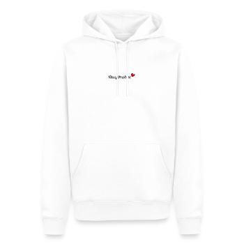 CHRISTMAS. MERRY CHRISTMAS. MERRY CHRISTMAS. FIR. NATURE. - Men’s Premium Organic Hoodie - white - Front - Nico (187cm)
