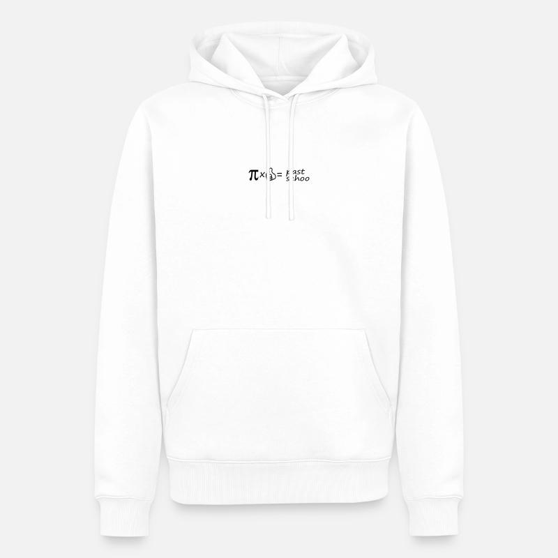 pi x Daumen = past schoo - Männer Premium Bio Hoodie - Weiß