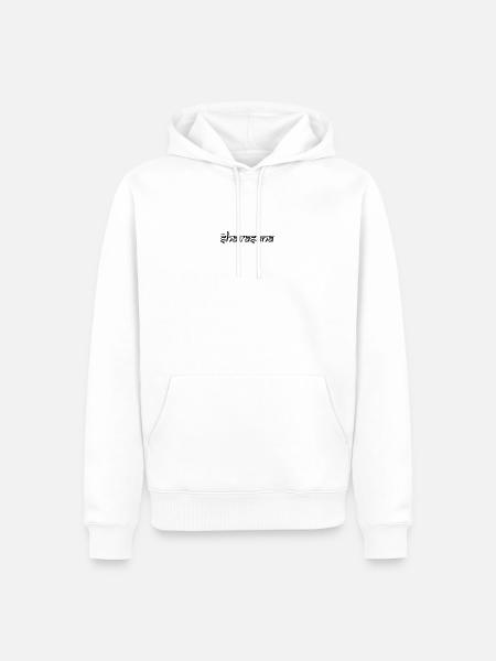 OM SHAVASANA - Men’s Premium Organic Hoodie - white