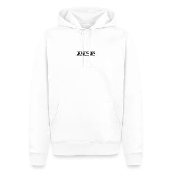 Jump Up - Männer Premium Bio Hoodie - Weiß - Vorne - Nico (187cm)