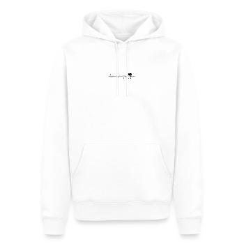 Battement de cœur éléphant - Sweat à capuche Premium bio Homme - blanc - Devant - Nico (187cm)