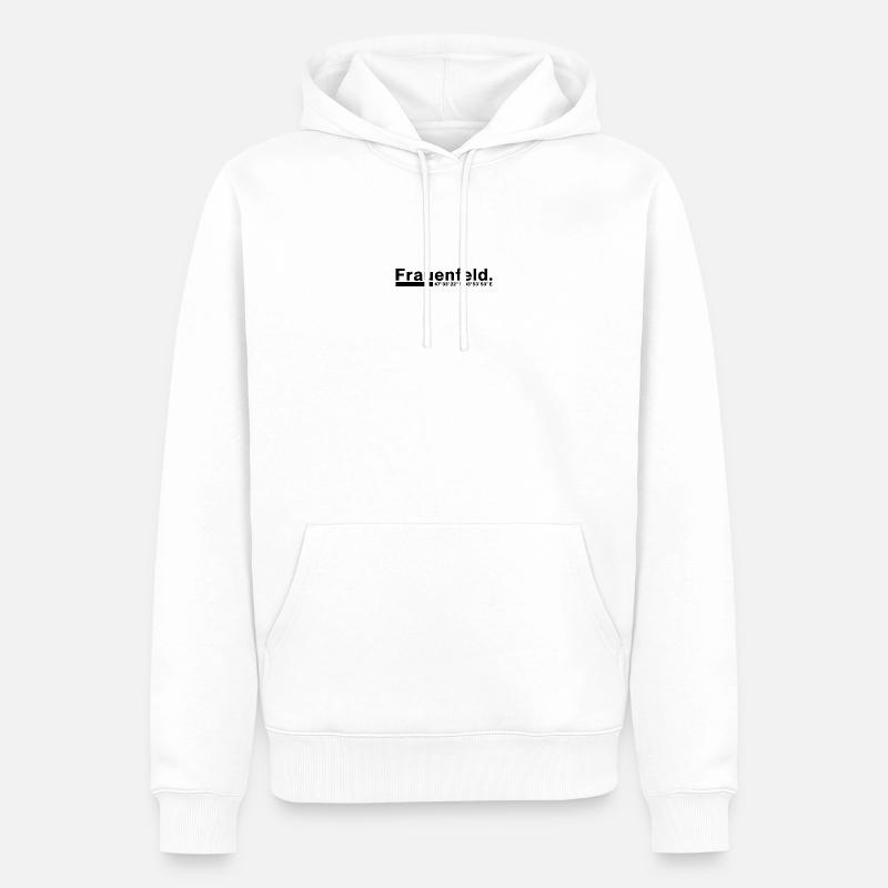 Coordonnées Frauenfeld Thurgovie - Sweat à capuche Premium bio Homme - blanc