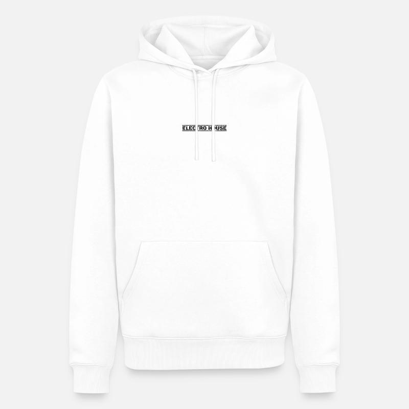 Maison Electro - Sweat à capuche Premium bio Homme - blanc