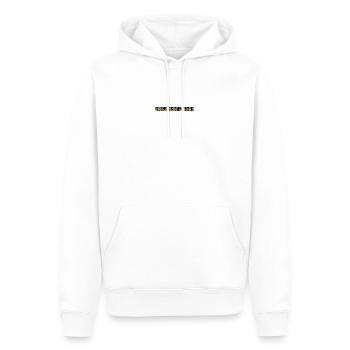 bleib gschmeidig - bleib relax, chillen, dialecte - Sweat à capuche Premium bio Homme - blanc - Devant - Nico (187cm)