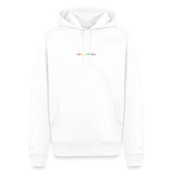 Das Leben ist bunt. - Männer Premium Bio Hoodie - Weiß - Vorne - Nico (187cm)