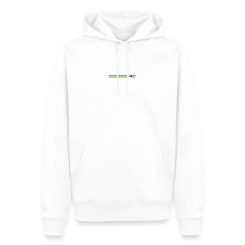 Bitte Design hochladen - Männer Premium Bio Hoodie - Weiß - Vorne - Nico (187cm)