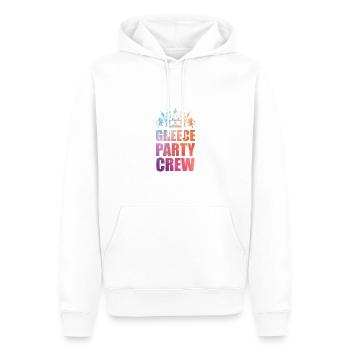 L’équipe du parti grec dit - Sweat à capuche Premium bio Homme - blanc - Devant - Nico (187cm)