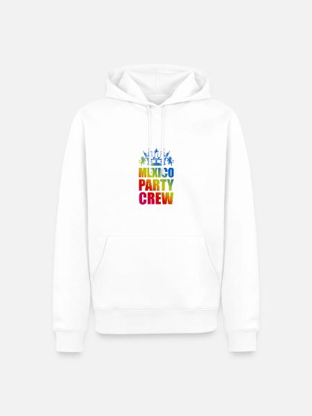 Mexiko Party Crew Spruch - Männer Premium Bio Hoodie - Weiß