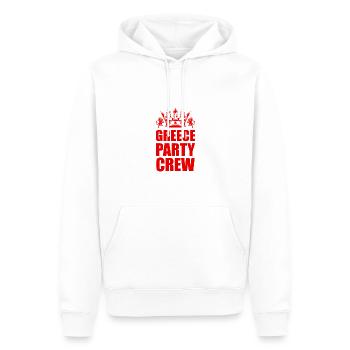Voyage en équipe de fête en Grèce - Sweat à capuche Premium bio Homme - blanc - Devant - Nico (187cm)