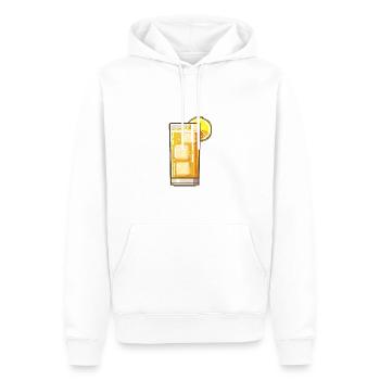 Red wine pixel wine glass - Men’s Premium Organic Hoodie - white - Front - Nico (187cm)