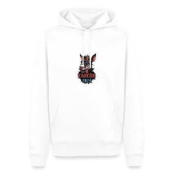 Cancun 2024 Âne des Fêtes - Sweat à capuche Premium bio Homme - blanc - Devant - Nico (187cm)