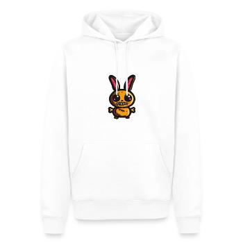 Lapin Halloween Bande Dessinée Zombie - Sweat à capuche Premium bio Homme - blanc - Devant - Nico (187cm)