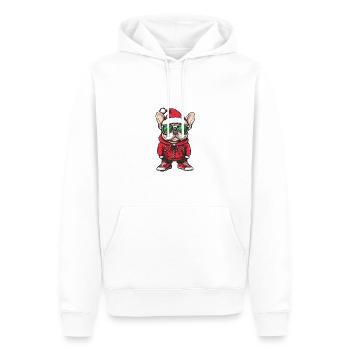 Bouledogue Français Chien Noël Noël - Sweat à capuche Premium bio Homme - blanc - Devant - Nico (187cm)