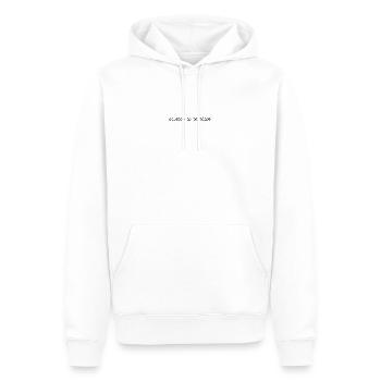 silence is paradise - Männer Premium Bio Hoodie - Weiß - Vorne - Nico (187cm)