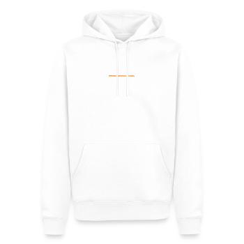barre orange tourbillonnante orange - Sweat à capuche Premium bio Homme - blanc - Devant - Nico (187cm)