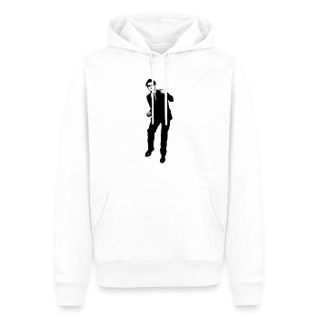 ska dancer - Sweat à capuche Premium bio Homme - blanc - Devant - Nico (187cm)