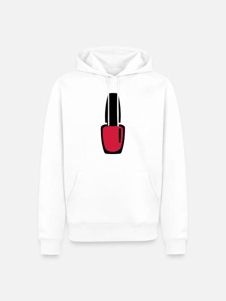 Nagellack - Männer Premium Bio Hoodie - Weiß